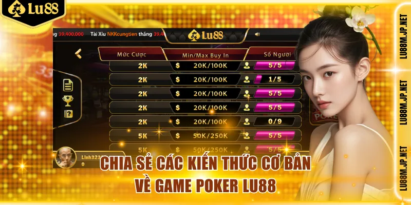 Chia sẻ các kiến thức cơ bản về game Poker Lu88